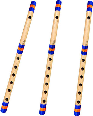 SG MUSICAL SGM-F4 Combo of 3 Bansuri Natural A, ,B & C Scale Bamboo Flute(40 cm)