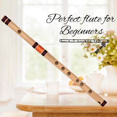 AMEERA Beginners Flute C scale natural Assam Bamboo Flute Musical Instrument 19 inch Bamboo Flute(48 cm)