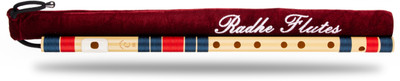Radhe Flutes C Natural Right Hand With Velvet Cover PVC Dark Blue & Red PVC Flute(53 cm)