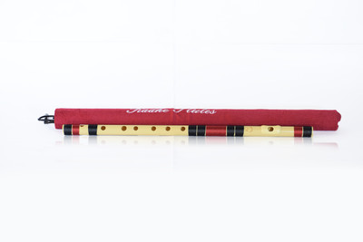 Radhe Flutes C Sharp MIddle Octave Right Handed Black & Maroon With Velvet Cover PVC Flute(48 cm)