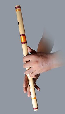 BestBrother C Sharp Medium Right Hand 7Hole Bansuri 19 inches Bamboo Flute Bamboo Flute(47 cm)