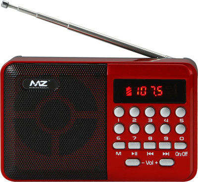 MZ M34VP (PORTABLE BLUETOOTH SPEAKER) Dynamic Thunder Sound 5W Wireless FM Radio(Red)