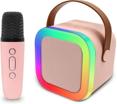 psw Mic With Bluetooth Speaker FM Radio(Pink)