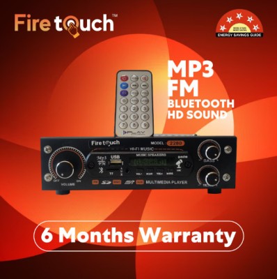Fire Touch AC/DC FM Radio Multimedia Speaker with Bluetooth, USB, SD Card, Aux FM Radio FM Radio(Black)