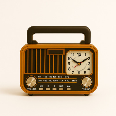 fire turtle Pocket Blast FM Radio & Bluetooth Speaker |10W Sound | FM Recording 12H Playtime FM Radio(Brown)