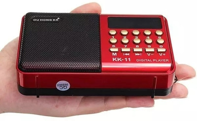 JAXTER Pocket Blast Bluetooth Speaker with FM , USB/SD Card and AUX FM Radio Black FM Radio(Red)