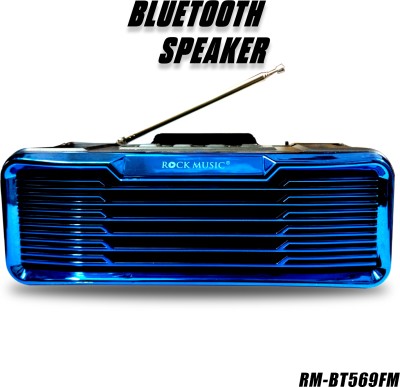 BeerTech RM-BT569 Multimedia USB Bluetooth Speaker With Mobile Stand FM Radio(Blue)