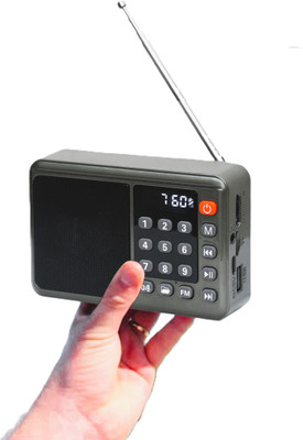 JAXTER FM Radio with Bluetooth Speaker - Portable & Wireless Sound System FM Radio FM Radio(Black)