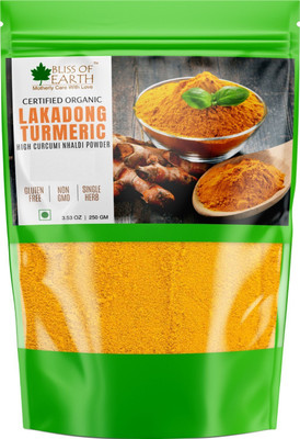 Bliss of Earth 2X250 GM High Curcumin Lakadong Turmeric Powder For Face & Daily Cooking(2 x 250 g)
