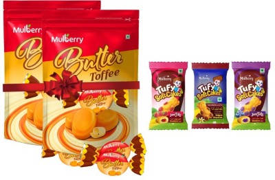 Mulberry foods Combo Pack of Butter Toffee and get Tufy soft Teddy cakes (28g x3) Combo(Butter Toffee:- 500g x 2, Tufy Soft teddy cake:- 25 g X 3)