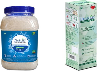 DiaBliss Diabetic Friendly Sugar Jar and Hypertension Management Water Combo(Sugar Jar - 1Kg, Hypertension Water - 500ml)