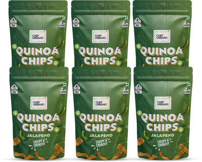 Chef Urbano Quinoa Chips Jalapeno 85g PACK OF 6 Combo(2)