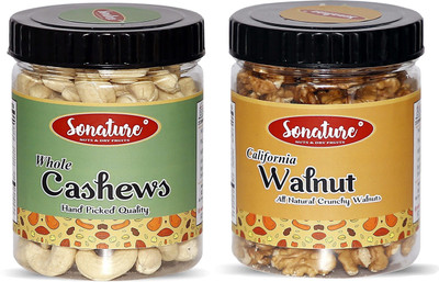 Sonature Super Value Pack Best Quality Combo Pack Of Cashew, Walnuts Combo(450 Gram)