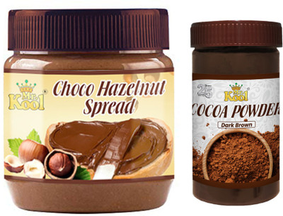 Mr.Kool Dark Brown Cocoa Powder 100gm and Chocolate Hazelnut Spread 350gm.Pack of 2 Combo(Dark Brown Cocoa Powder 100gm and Chocolate Hazelnut Spread 350gm)