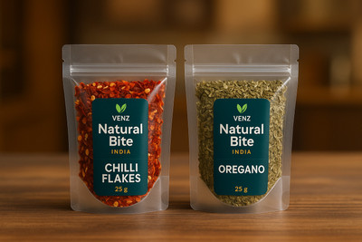 Natural Bite India Seasoning Combo Pack of 2 Red Chilly Flakes 25 gm and Oregano Flakes 25 gm Combo(0.05)