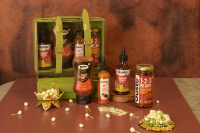 Gusto Foods Schezwan Gravy, Mango Chilli, Pataka Hot & Truffle Hot Sauce Combo Food Lovers Combo(4)