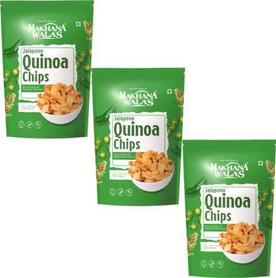 Makhanawala's Makhanawala Jalapeno Quinoa Chips | Spicy, Healthy Snack | Pack of 3 x 55g Combo(3)