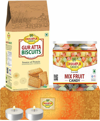 DHAMPUR GREEN Cookies & Candy Gift Box Hamper Combo(1)