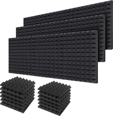 TechBlaze Foam Pyramid Wall(60 Panels Black)