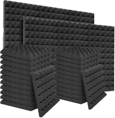 DawnRays Foam Pyramid Wall(60 Panels Black)