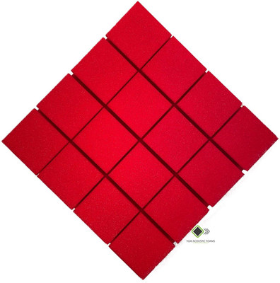 YGM Acoustic Foams Foam Pyramid Wall(6 Panels Red)