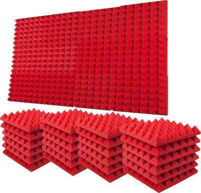 TechBlaze Foam Pyramid Wall(60 Panels Red)
