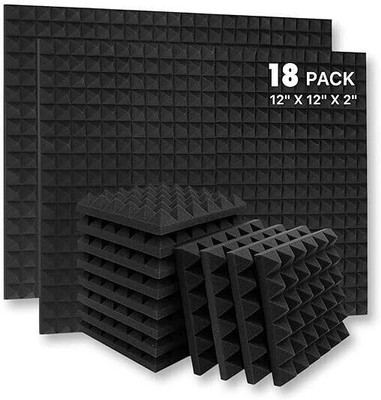 Urban Infotech Foam Pyramid Wall(18 Panels Black)