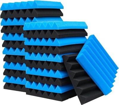 KS AUDIOSOUL Foam Pyramid Wall(12 Panels Black, Blue)