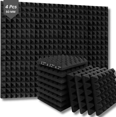 BlessBells Store Foam Pyramid Wall(4 Panels Black)