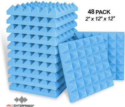 ARA ENTERPRISES Foam Pyramid Wall(48 Panels Blue)