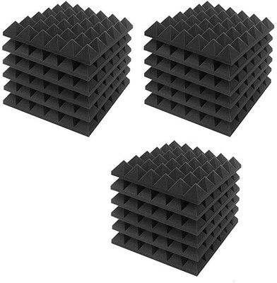 DawnRays Foam Pyramid Wall(18 Panels Black)