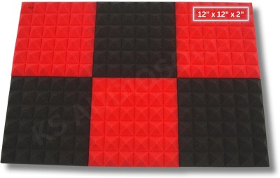 IMAGINEA Foam Pyramid Wall(24 Panels Red, Black)