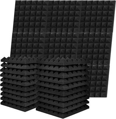 KS GLOBAL Foam Pyramid Wall(18 Panels Black)
