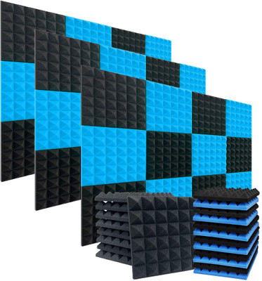 DawnRays Foam Pyramid Wall(36 Panels Blue, Black)