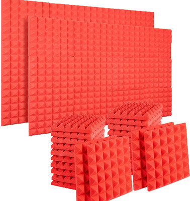 DawnRays Foam Pyramid Wall(48 Panels Red)