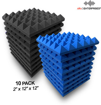 ARA ENTERPRISES Foam Pyramid Wall(4 Panels Blue, Black)