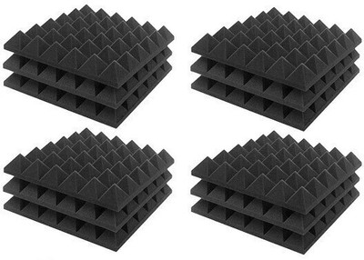 TechBlaze Foam Pyramid Wall(12 Panels Black)