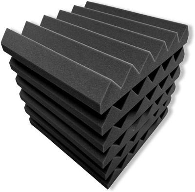 YGM Acoustic Foams Foam Wedge Wall(6 Panels Black)