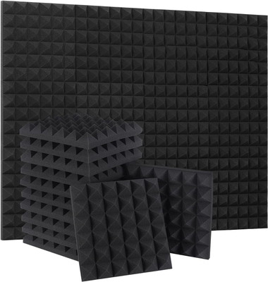 IMAGINEA Foam Pyramid Wall(24 Panels Black)