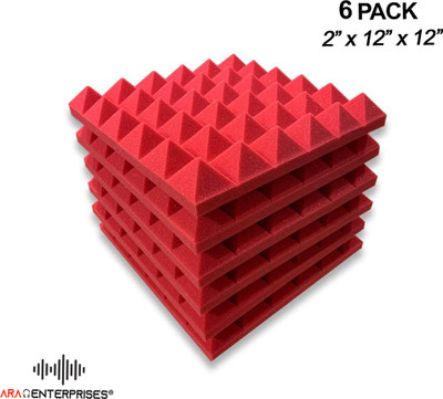 Ara Enterprise Foam Pyramid Wall(6 Panels Red)