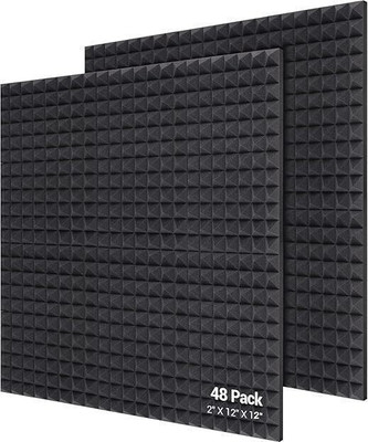 KS AUDIOSOUL Foam Pyramid Wall(48 Panels Black)