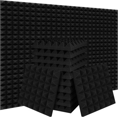 DawnRays Foam Pyramid Wall(12 Panels Black)