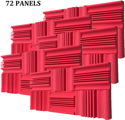 DawnRays Foam Eggcrate Wall(72 Panels Red)