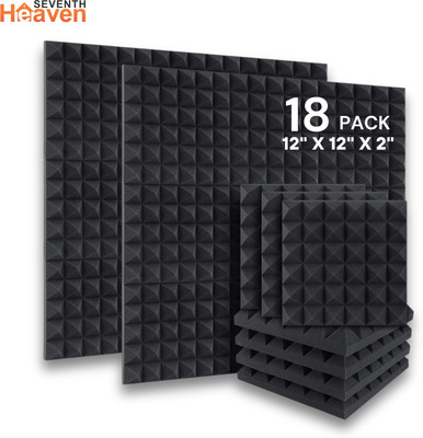 Seventh Heaven Foam Pyramid Wall(18 Panels Black)