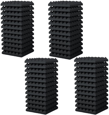 DawnRays Foam Pyramid Wall(48 Panels Black)