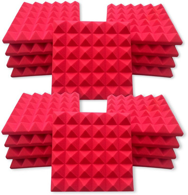 YGM Acoustic Foams Foam Pyramid Wall(18 Panels Red)