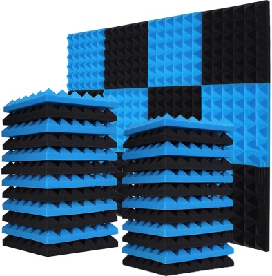 Mocking Bird Foam Pyramid Wall(36 Panels Black, Blue)