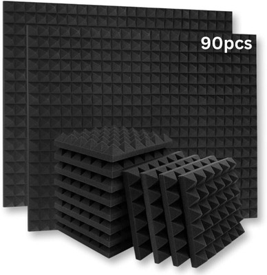 Urban Infotech Foam Pyramid Wall(90 Panels Black)