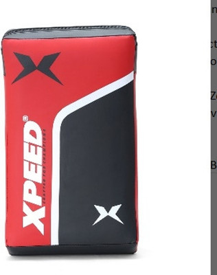 XpeeD Kicking Strike Shield, Double Matte PU Target MMA Straight Focus Shield Striking Pad(Red, Black)