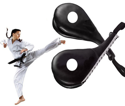 uRock Taekwondo Double Kick Pad Target Tae Kwon Do Karate Kickboxing Training Kicking Shield(Black)